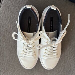 Tommy Hilfiger White Leather Sneakers
